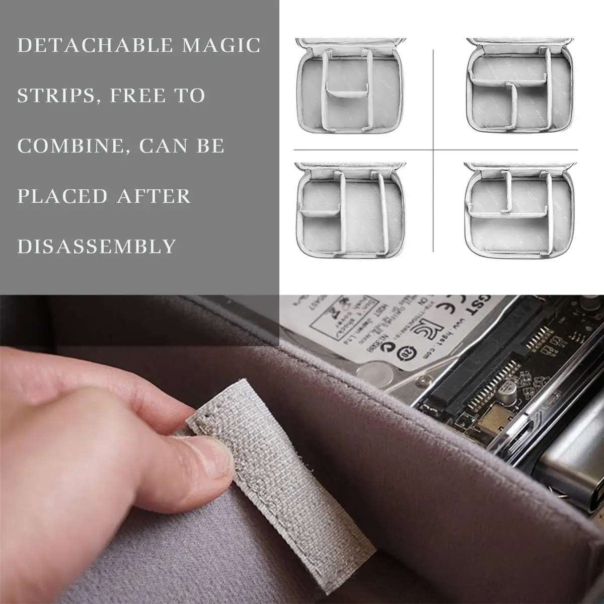 Portable Digital Storage Bag USB Gadget Waterproof Cable Organizer Pouch Digitals Pack Supplies Electronics Devices Accessories 6