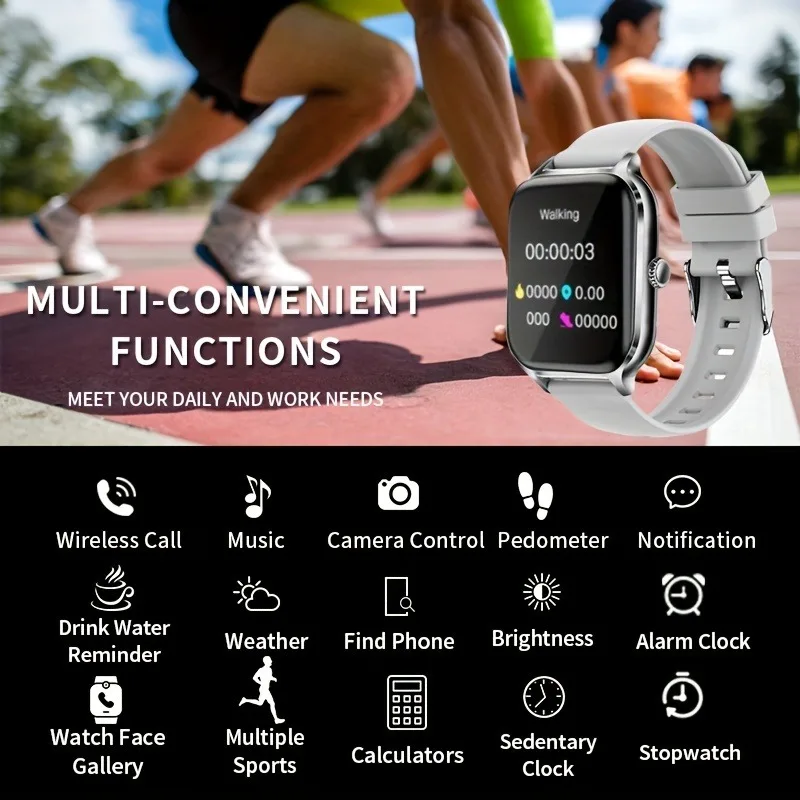 Smartwatch Für Damen Und Herren Mit Bluetooth Und Touchscreen_voghion.com