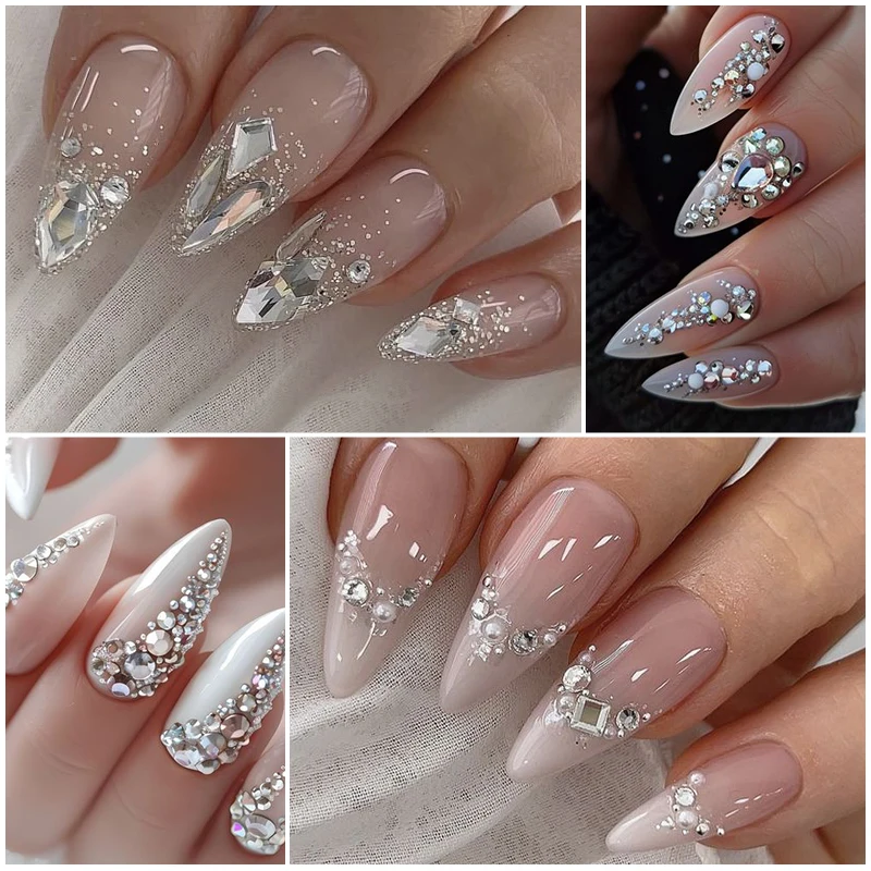 Premium Nail Rhinestone Gel - Alcohol-Free, Precision Application, Strong Hold, Glossy Finish