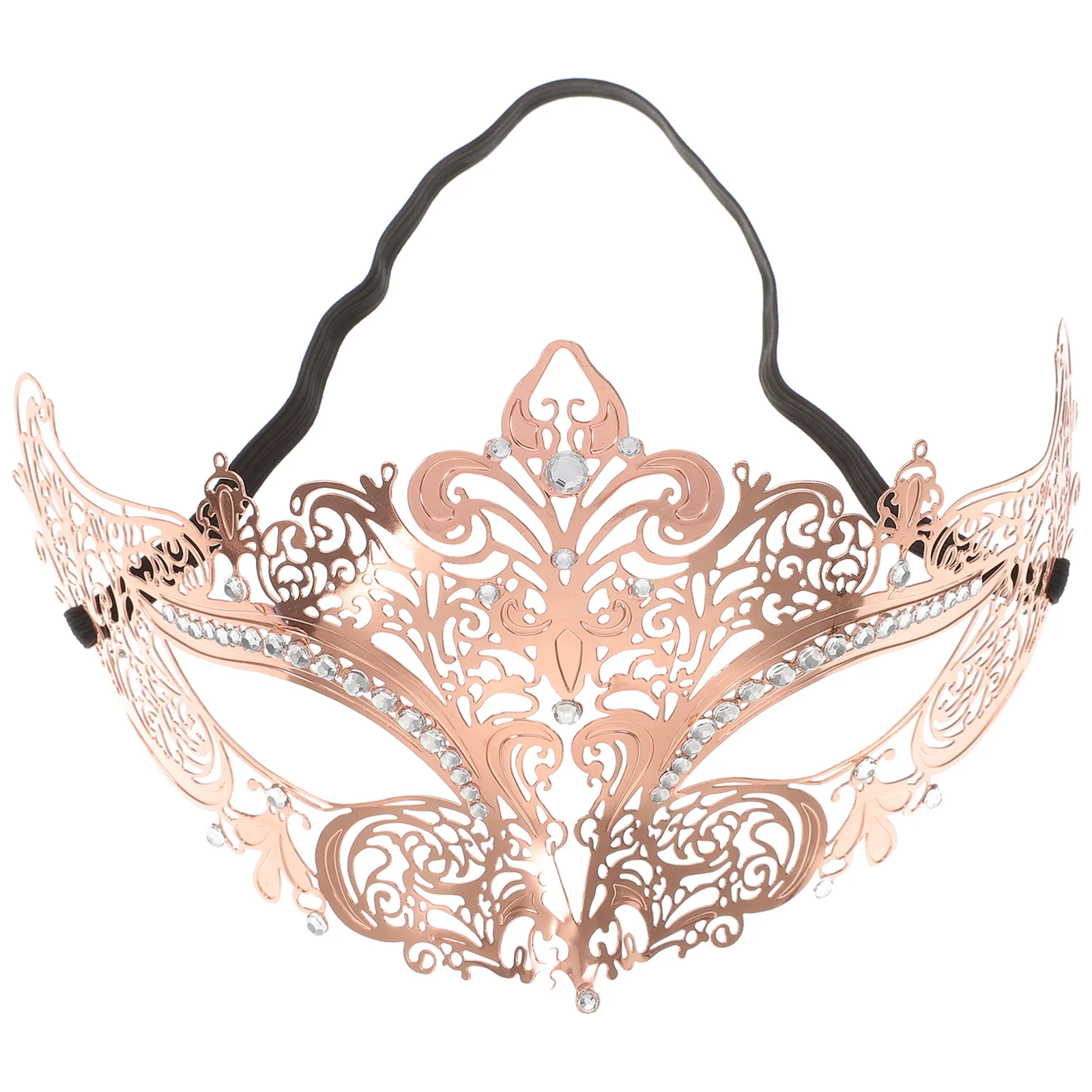

Masquerade Rhinestone Metal Mardi Gras Party Dancing Party Crown Venetian Fancy Costume for Woman Girl Lady