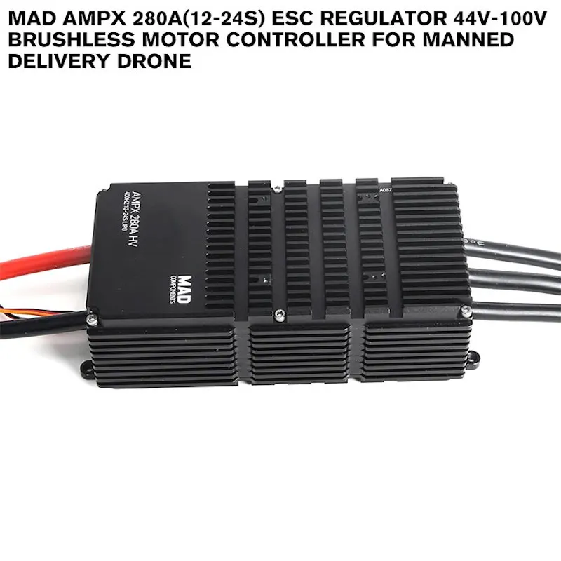 MAD AMPX ESC 레귤레이터, 브러시리스 모터 컨트롤러, 유인 배송 드론용, 280A(12-24S), 44V-100V
