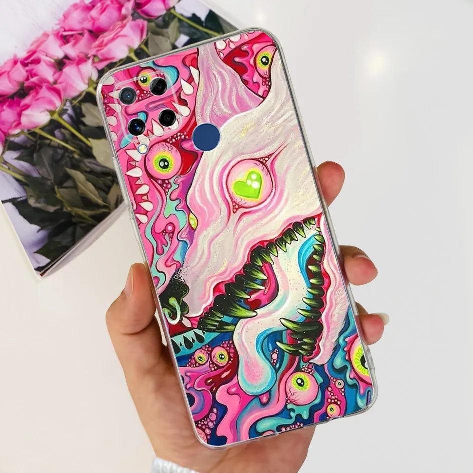 Fashion Marble Butterfly Flower Soft TPU Phone Case Silicone Cover