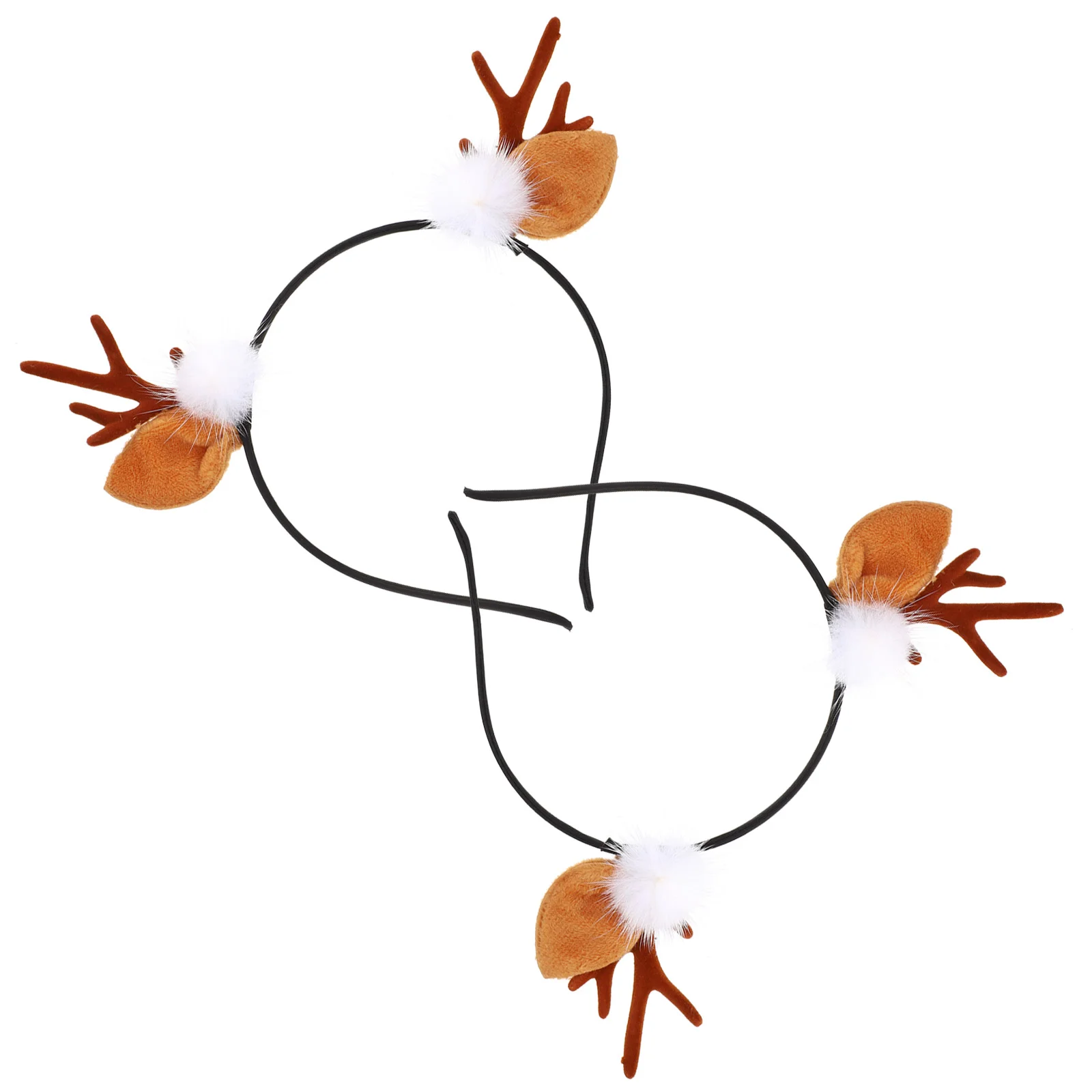 

2Pcs Hair Design Hairband Kids Adorable Headdress Xmas Elk Hair Clips