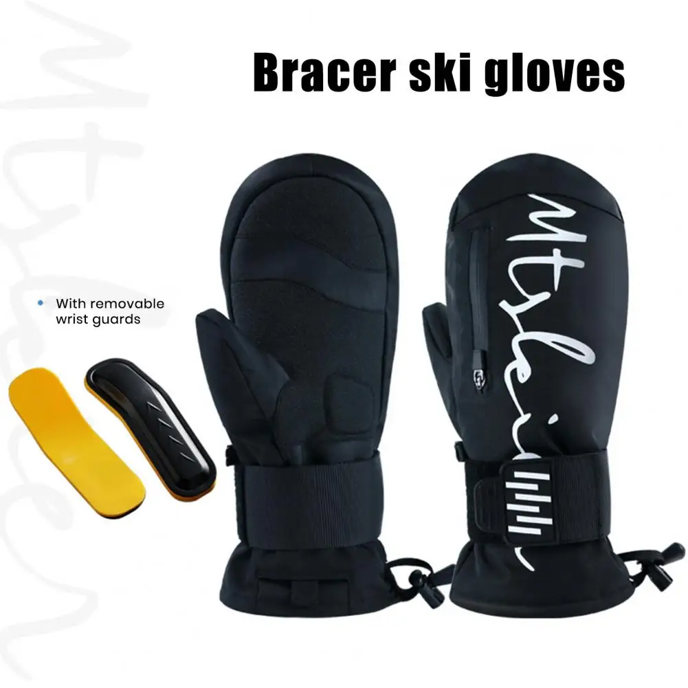 Waterproof Snowboarding Gloves Winter Ski Gloves with Built-in Wrist Guards for Snowboarding Cycling Waterproof Warm Eva Shock 5