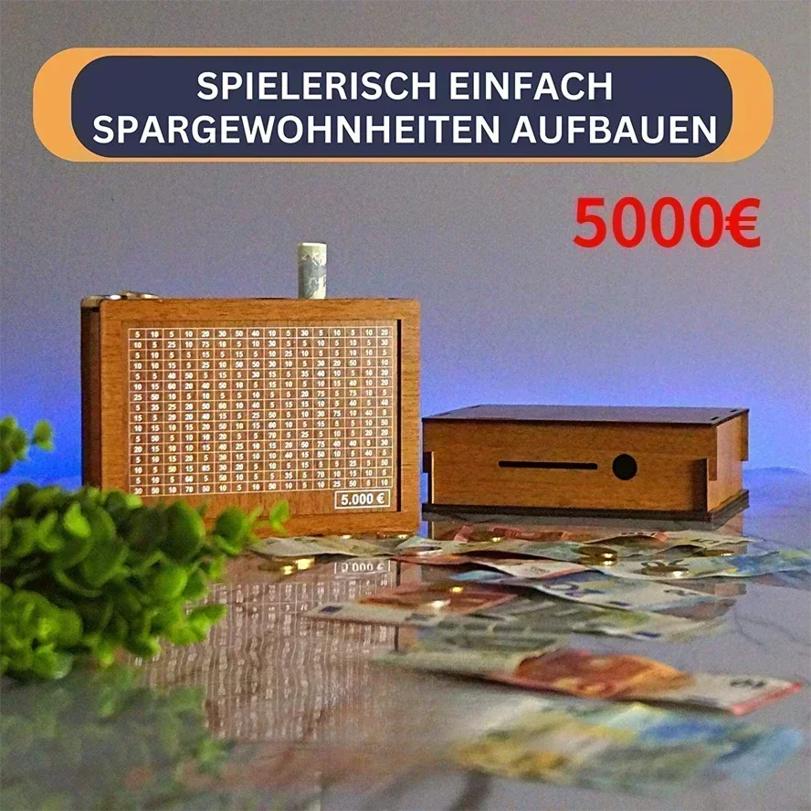 Tirelire en bois réutilisable, tirelire avec but d'économie et chiffres  pour vérifier l'habmusicale de l'économie du canton - AliExpress