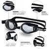 New Swimming Goggles Waterproof Anti-fog Large Field of Vision Adult Myopia Swimming Goggles Degree Optional Portable Adjustable 3