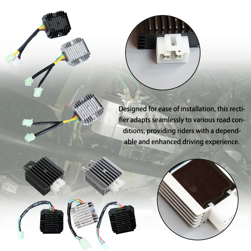 LINGQI RACING Motorcycle 5 Pin 4 5 Wires Voltage Regulator Rectifier Ignition Ignite For Chinese Scooter Moped ATV Off Road