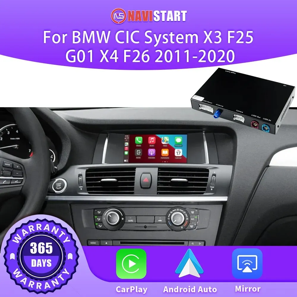 

NAVISTART Wireless CarPlay for BMW CIC System X3 F25 G01 X4 F26 2011-2020 Android Mirror Link AirPlay Car Play Function