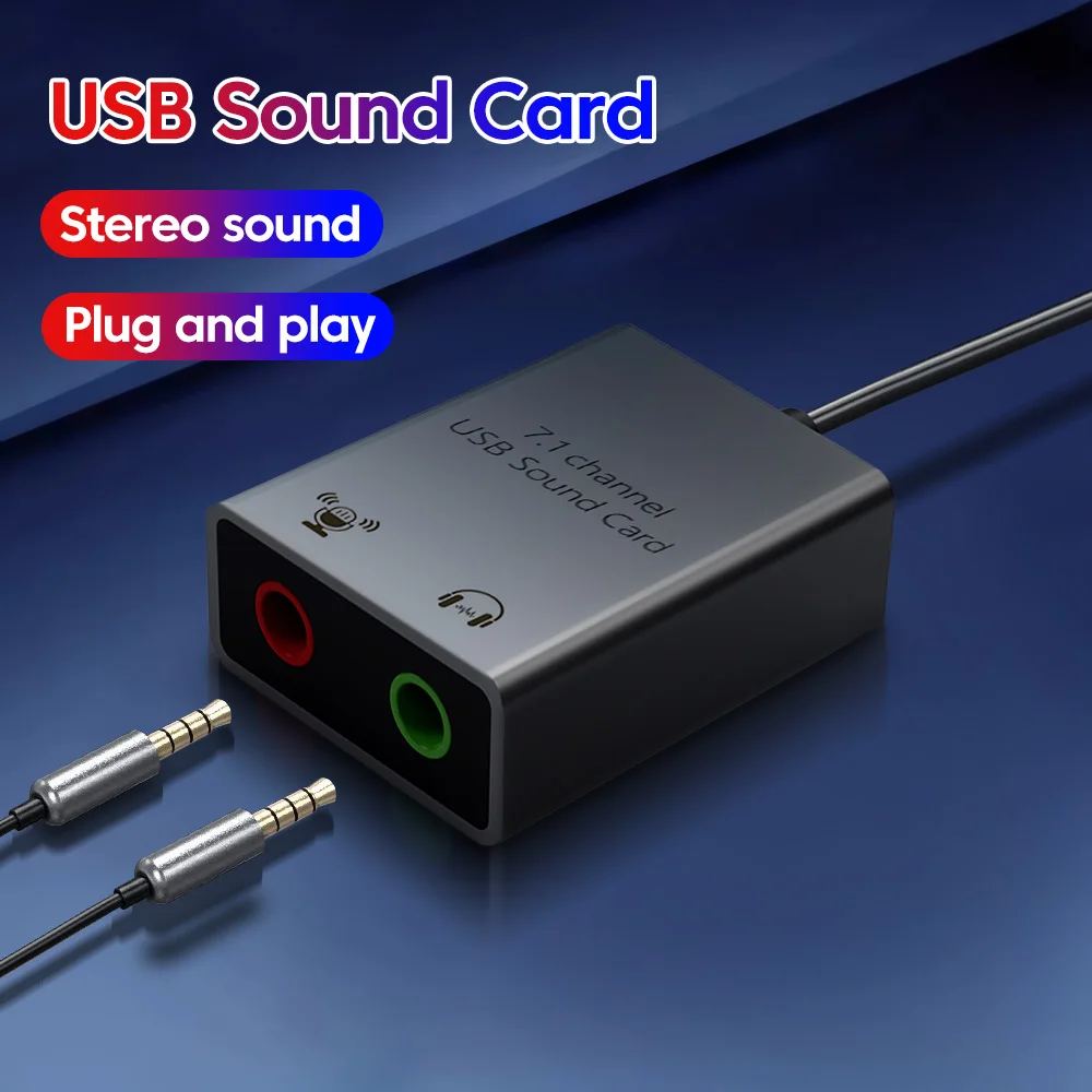 Adaptateur de carte son externe USB vers 3.5mm USB-C vers Jack 3.5mm écouteur microphone pour ordinateur portable Macbook Pro carte son USB externe