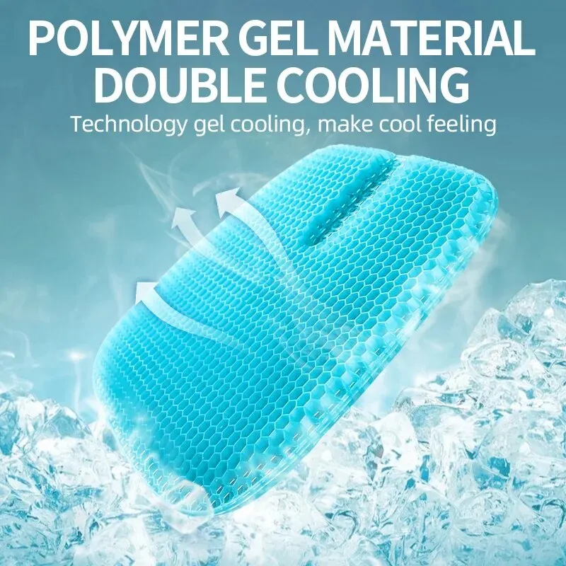 Gel Seat Cushion Automotive Gel Seat Cushions Summer Breathable Honeycomb Decompression Back Tailbone Pain Home Office Wheelchair