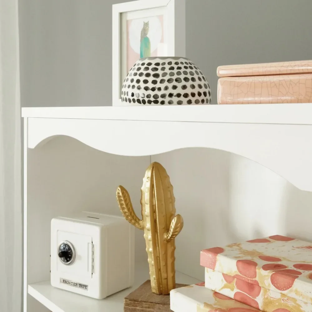 Storybook Bookcase, Soft White Finish   4-Shelf Bookcase,  Kids Bookshelf 5