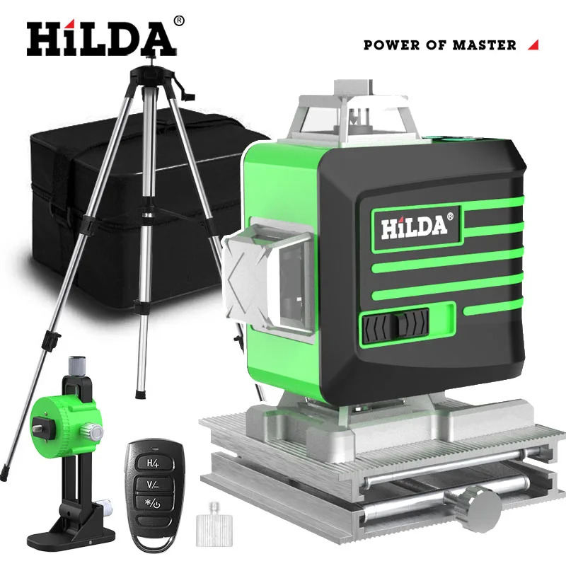 HILDA Laser Level 12/16 Lines 3d/4d Selfleveling 360 Horizontal And