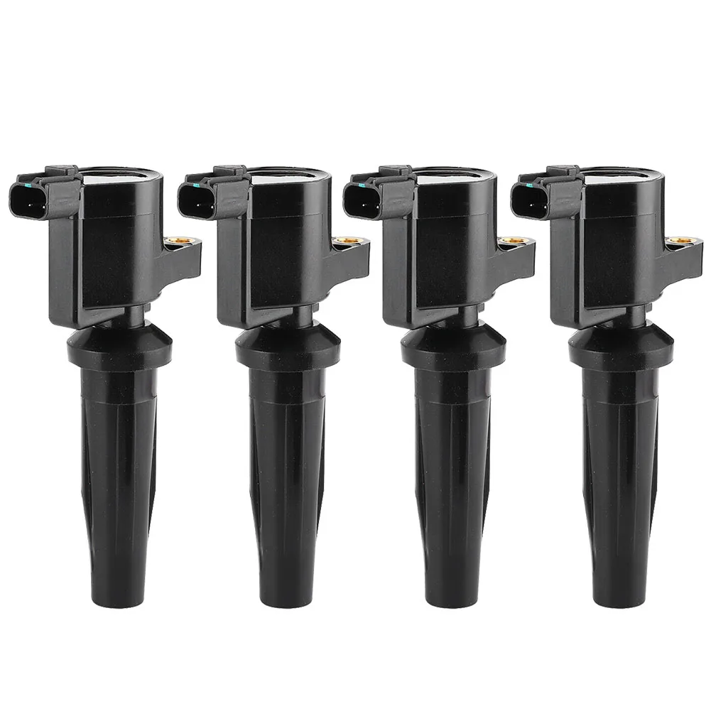 

20) Ignition Coil Replacement for Ford For Focus 1 8L 2 0L 2005 2016 Pack of 4 Black Color Metal and Rubber Material