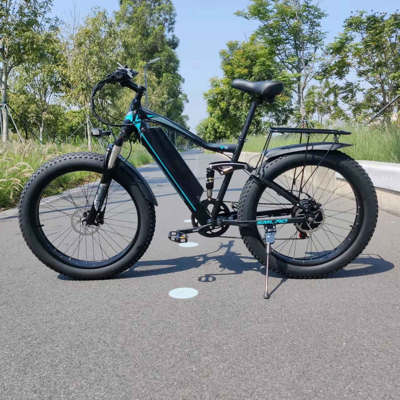 Bicicleta eléctrica de montaña bici de carretera de ciudad, 1000W, 26 ", neumático ancho, MTB con suspensión completa, SMLRO V5| | - AliExpress