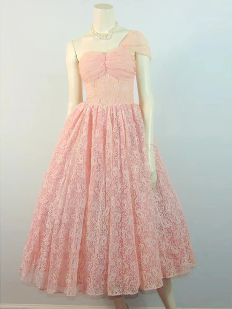 

Pink Lace Prom Dress Wedding Guest Gowns Pastel Wedding Dress Formal Dresses for Women 2023 Elegant Dress vestido festa