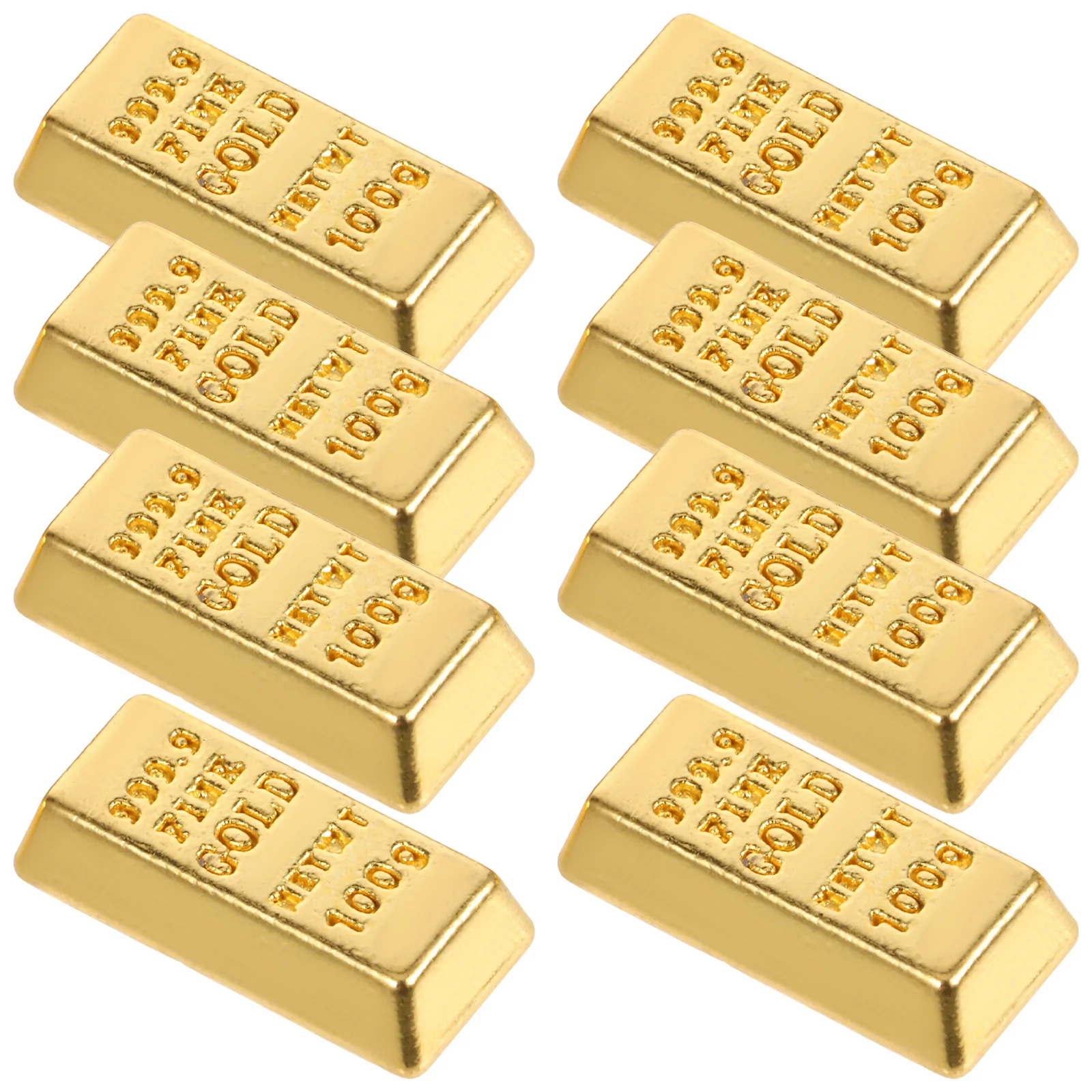 10Pcs Simulated BRIC Model House Toys Tiny Miniature Small Bullion Doll House Gold Bars Model Miniature Layout Gold Bars Hollow miniature figurines miniature ornament miniature house kit gold ingot ornament