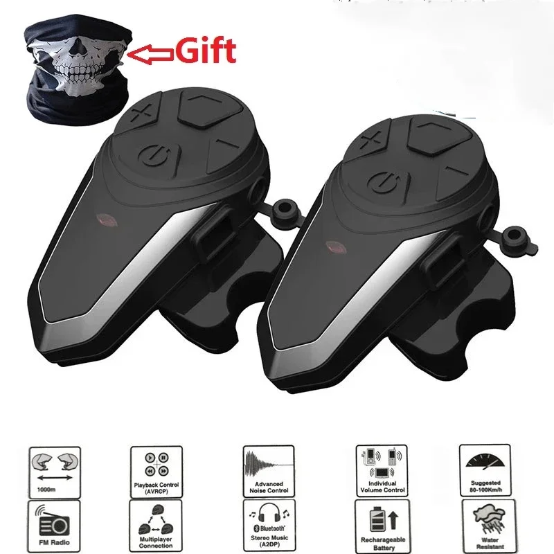 1200M-BTS3-Bluetooth-Helmet-Intercom-BT-S3-IPX7-Waterproof-BT-5-0-With ...