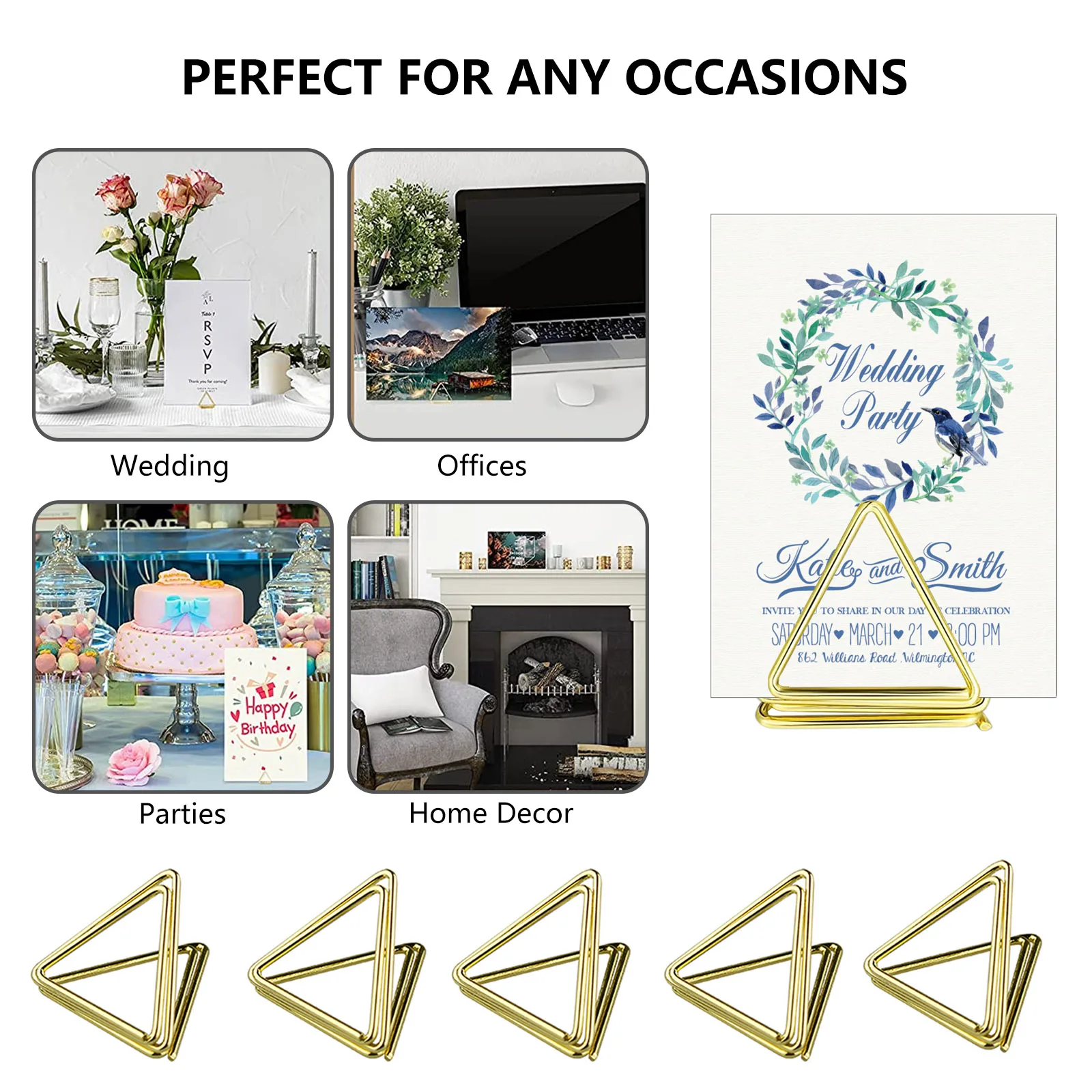 Place Card Holder 24 Pieces Table Number Stands for Photo Food Sign Memo Note Photo Frame Base Desktop Decoration