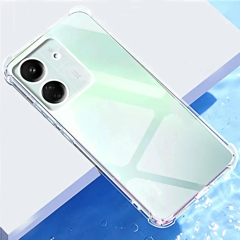 Custodia morbida in silicone ultra sottile antiurto per Xiaomi Redmi Note 13 12 12S 12T 11 11S 11T Pro Plus Pro+ 13C 12C Cover posteriore trasparente_voghion.com