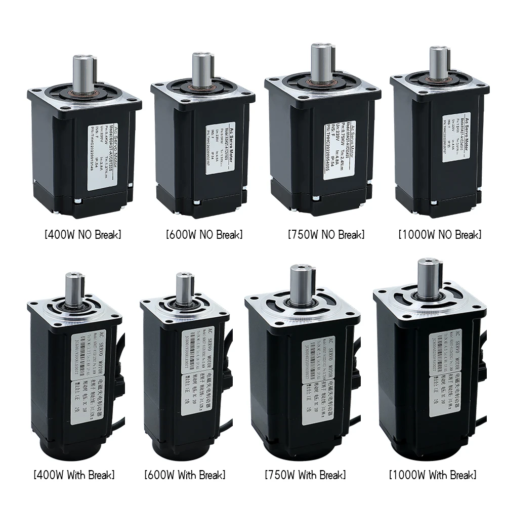 CNC 조각기용 서보 모터 400w 600w 750w 1000w 서보 드라이버 17 비트 앱솔루트 인코더 AC220V 1.27Nm-3.8Nm 543ozin, 인기 판매