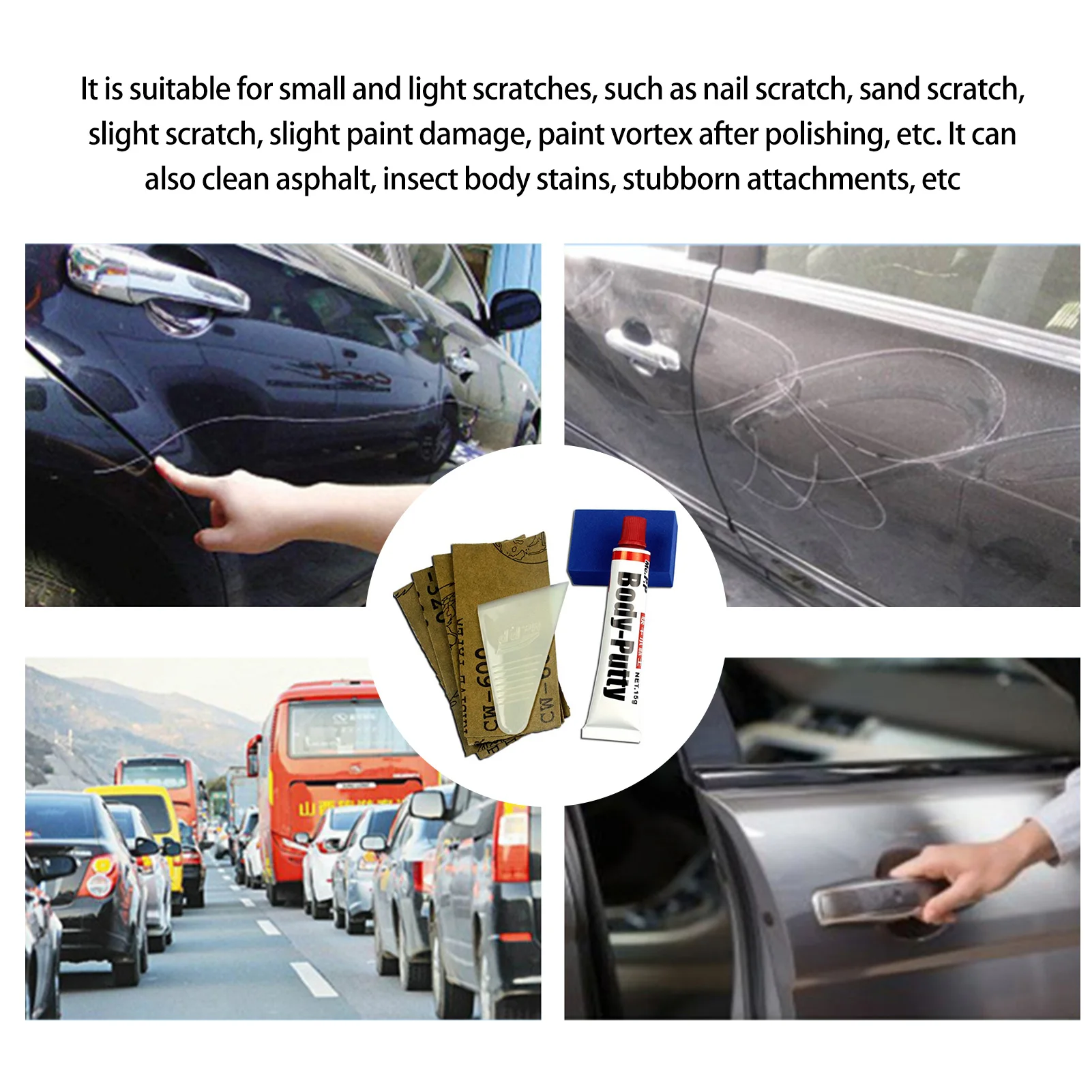 Car Scratch Remover Car Body Putty Scratch Filler Polishing Tools Exterior Care Deep Scratches Repair Kits