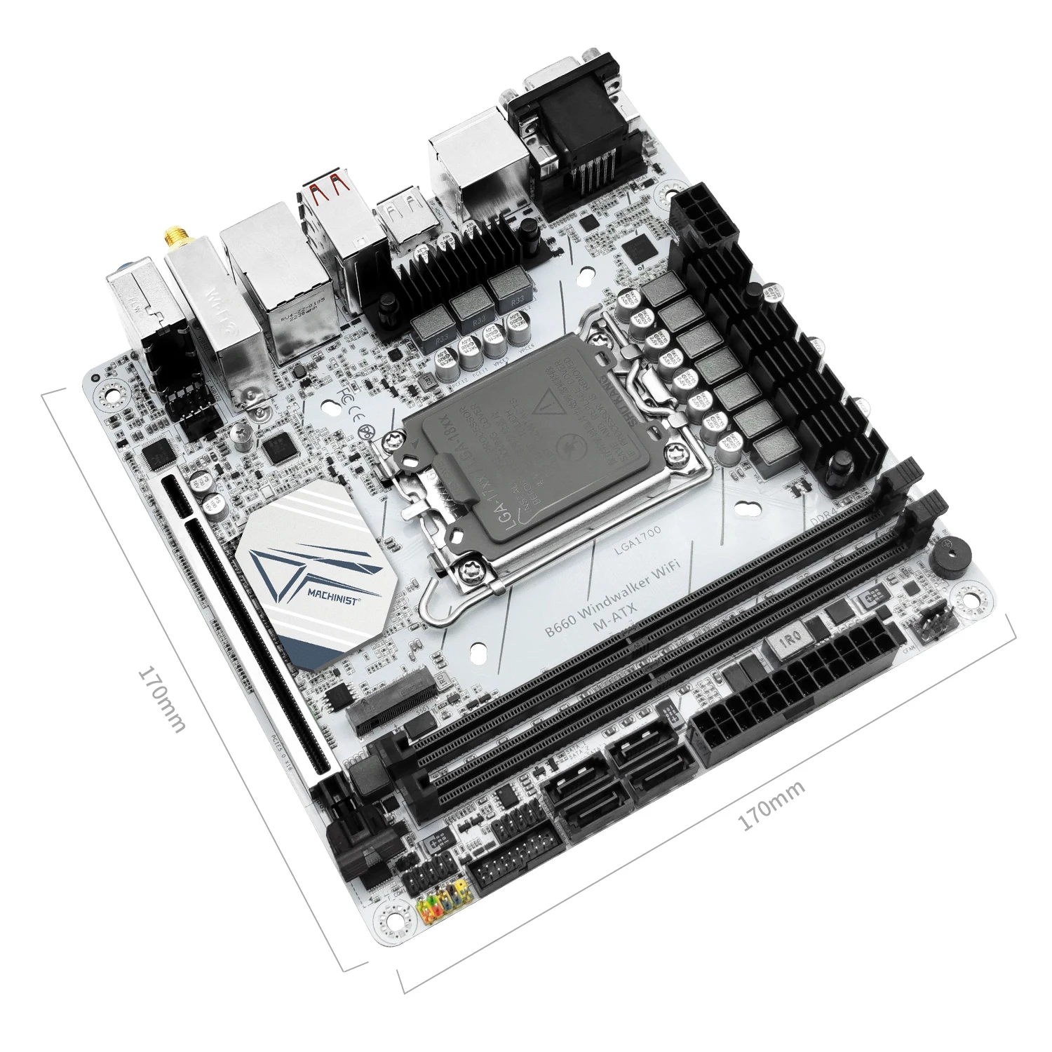 MACHINIST B660 Windwalker WIFI 마더보드 LGA 1700 지원 DDR4 RAM Intel Core  i9/i7/i5/i3/Pentium Mini-ATX(DP VGA HDMI 포함) - AliExpress