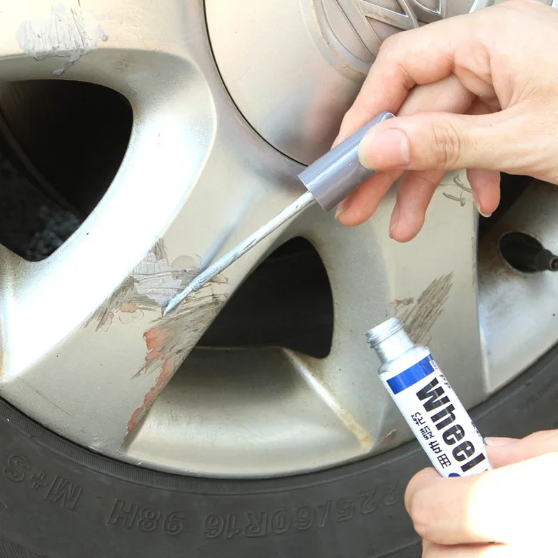 Aluminum Alloy Wheel Repair Kit Silver Touch Up Paint Pen Scratch Remover for Car Rims