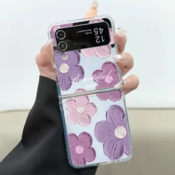 Floral Transparent Case - Clear Flower Cover for Samsung Galaxy Z Flip Series (Style 1)