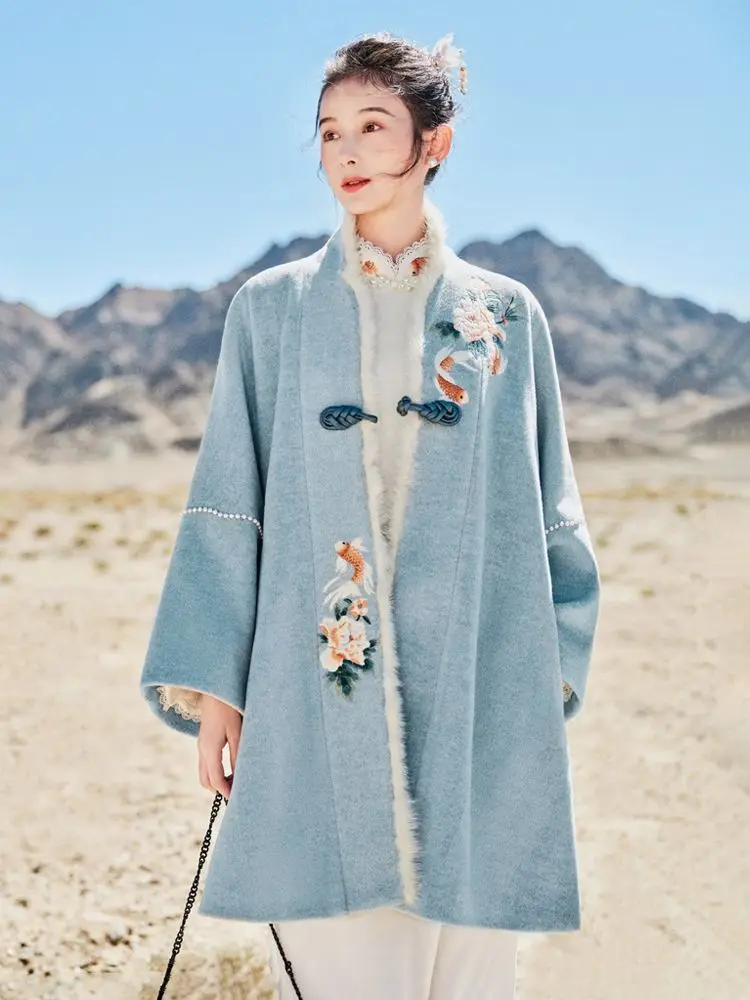 

2024 autumn winter new retro chinese style daily tangsuits elegant loose versatile coat national style women chinese top