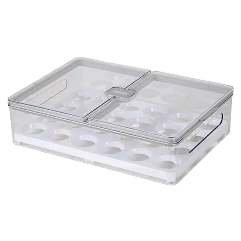 

Ящик для хранения яиц на холодильник, 24 ячейки, большая емкость, органайзер для холодильника, многофункциональные выдвижные ящики, гибкие Держатели