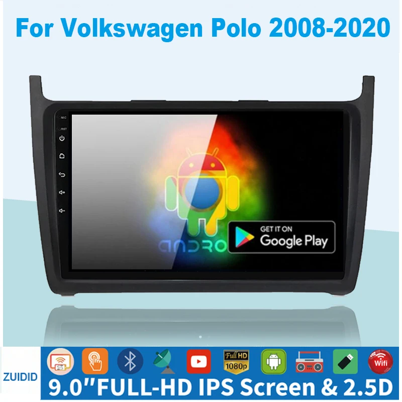 

For Volkswagen VW polo sedan 2008 2020 Car Radio Multimedia Video Player Android 10 GPS Navigation 2 din no dvd Carplay