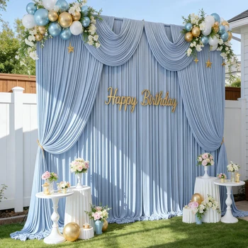 Wrinkle-Free Backdrop Curtain Fabric 1