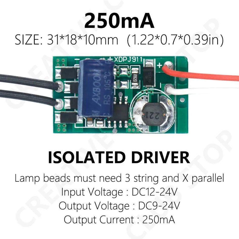 Description Picture 2 of itemLED Driver 3X3W 3X4W 10W 12W DC12-24V For LED Power Supply Lamp Transformer For LED Underwater Light Controller Accessories DIY