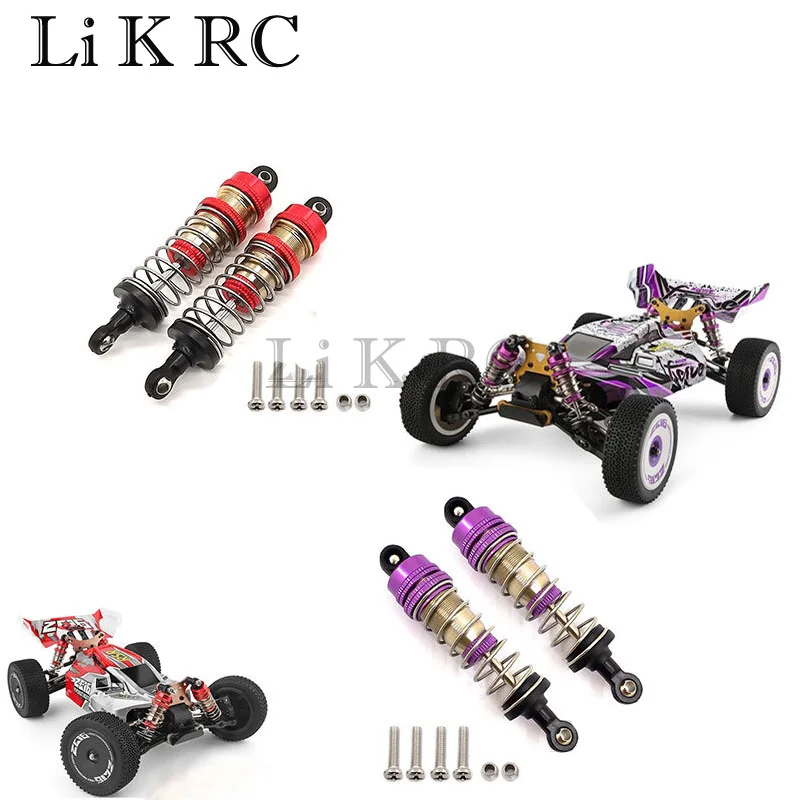 

for WLtoys 144001 124019 124018 2Pcs Metal Shock Absorber Damper RC Car Upgrade Parts Accessories