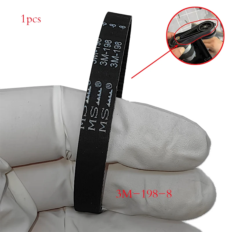 1 Stück 3M-198-8 Staubsauger-Teile, Riemen, Länge 198 mm, Breite 8 mm, Reparaturzubehör