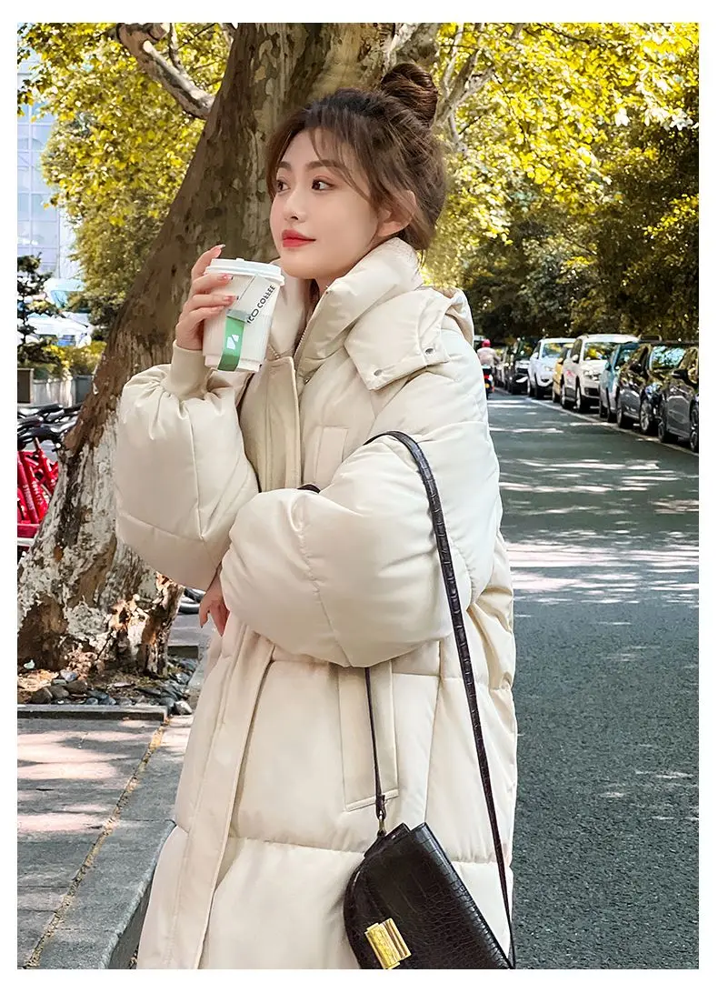 2023 nuove donne piumino di cotone giacca invernale femminile versione di media lunghezza parka sciolto spesso caldo capispalla con cappuccio moda soprabito
