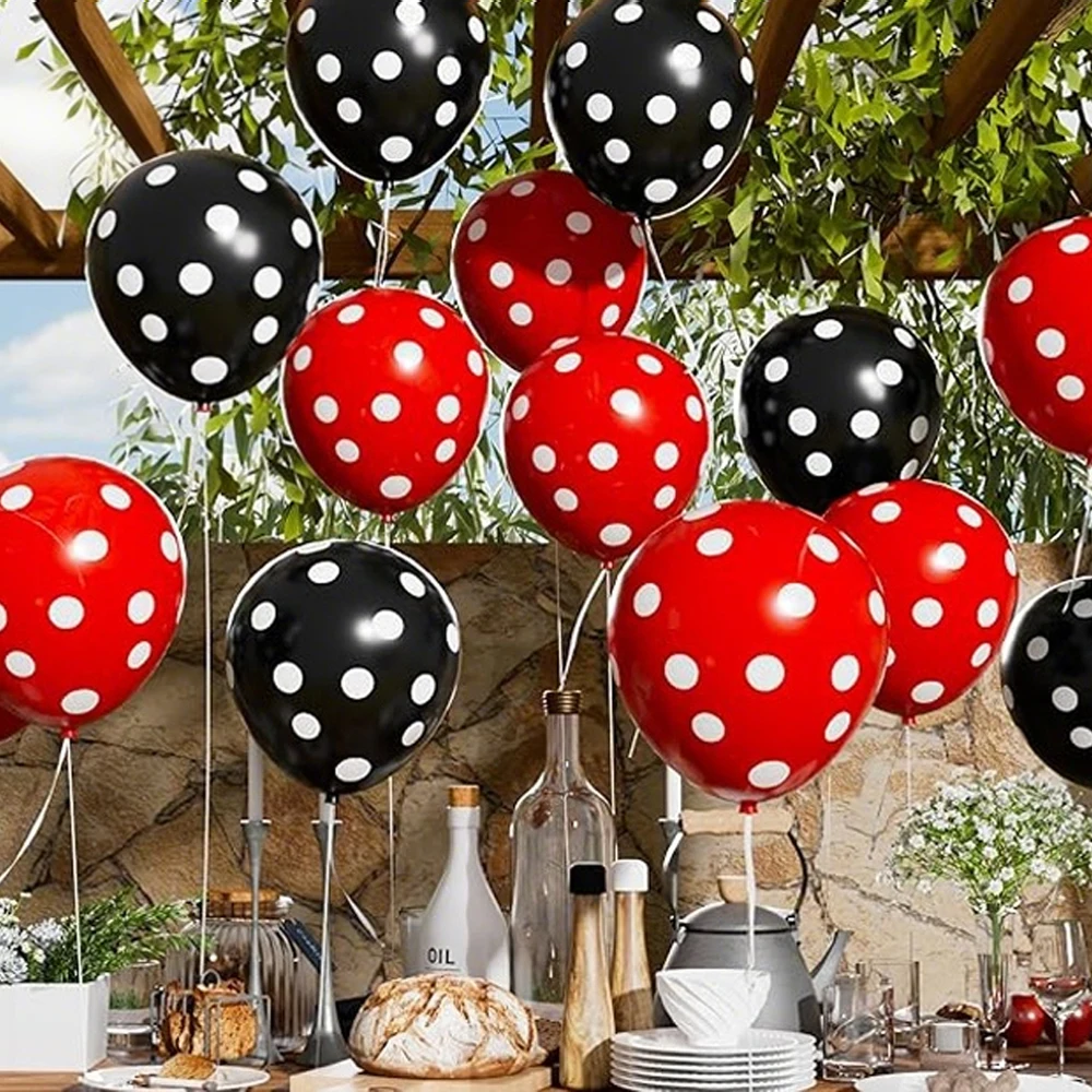 Marienkäfer-Party-Dekoration Rot-Schwarz Gepunktete Pappteller Servietten Wimpel für Marienkäfer-Themen-Geburtstag Babyparty Tischzubehör – Detail 20