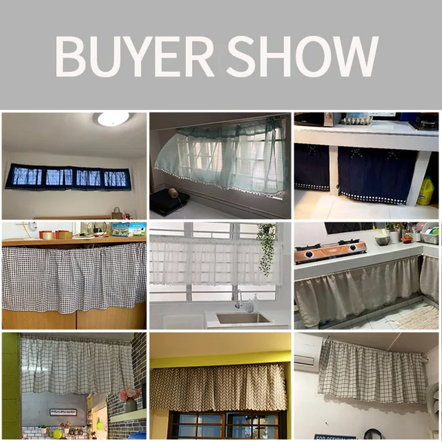 Tenda In Pizzo Decorativa - 120x80 Cm, Bianco, Poliestere | Per Cucina, Soggiorno, Camera - Foto 2