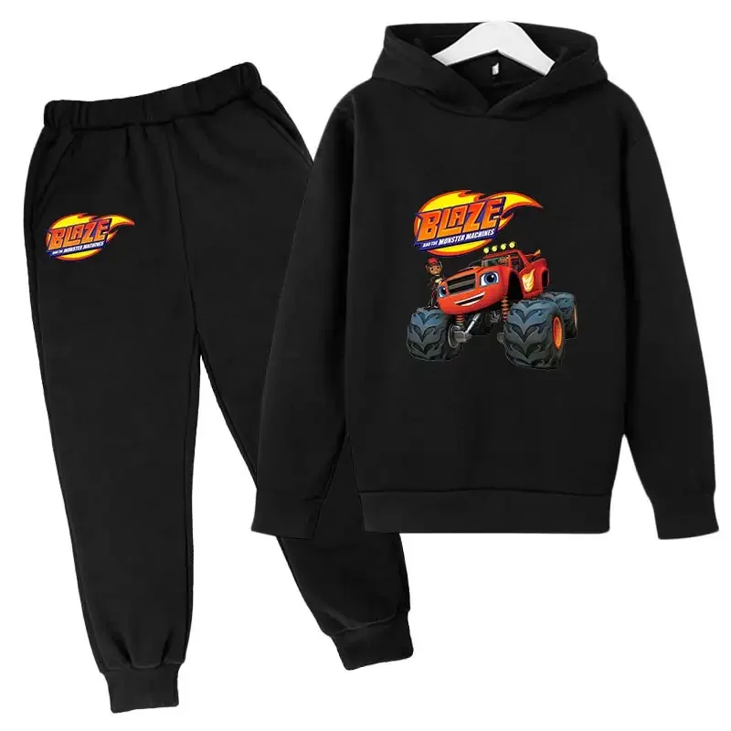 Bambini Ragazzi Felpe Con Cappuccio Set Blaze E The Monster Machines Ragazze Bambini Cartoon Felpe Top + Pantaloni Lunghi 2 Pezzi Vestito Bambini Abit