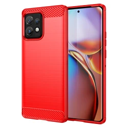 Custodia per telefono in silicone con texture in carbonio spazzolato e antiurto