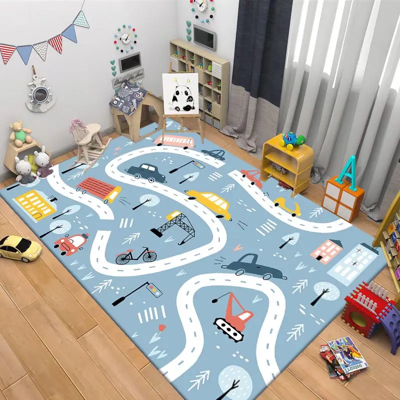 Decorazione della stanza dei giochi per bambini tappeto soggiorno