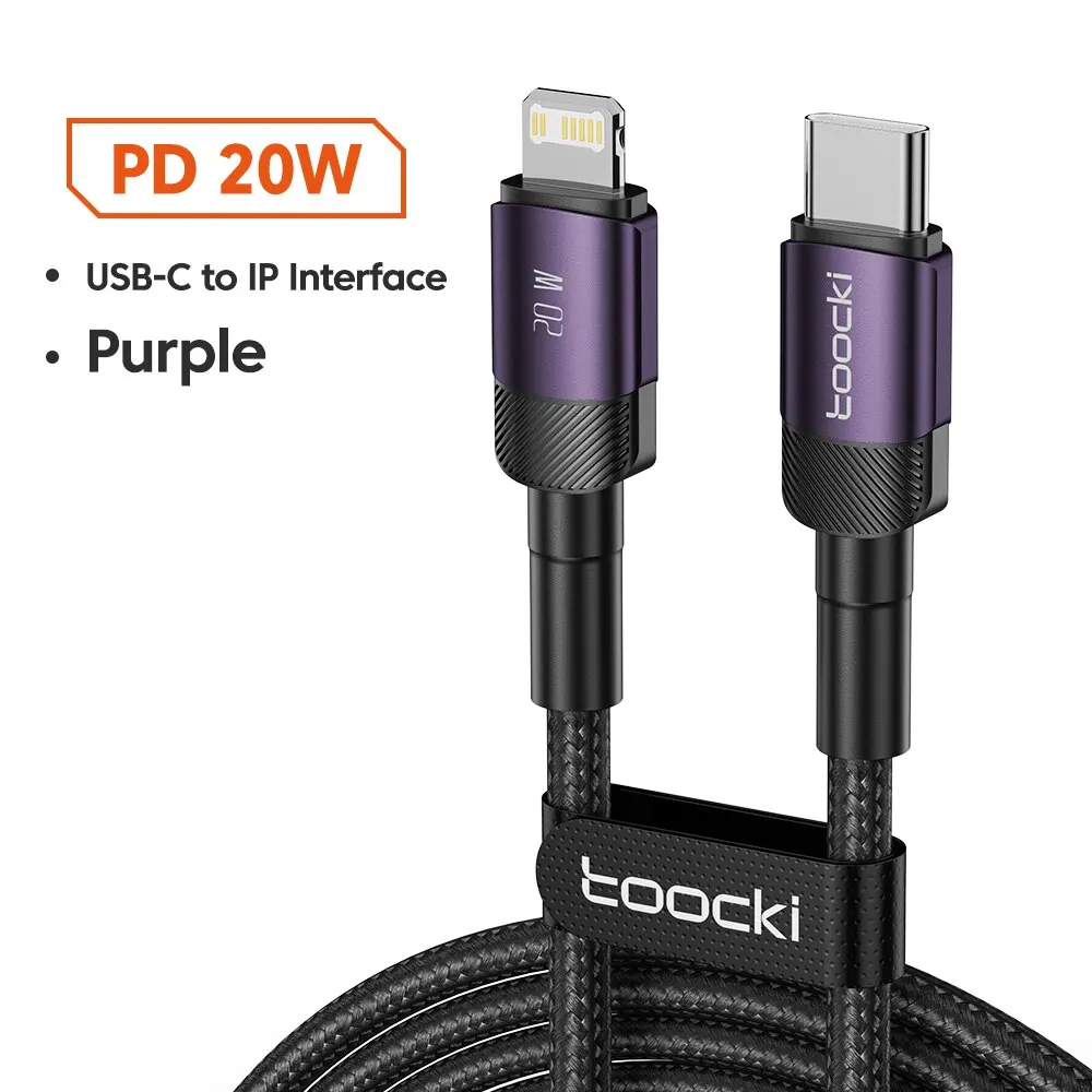 thumbnail image 1 of Cable USB tipo C de Toocki, cable de carga rápida USB C para iPhone 15, 14, 13, 12, 11, Huawei P40, P30, Realme, Oppo, Oneplus, 1 m, 2 m, 1 of 5