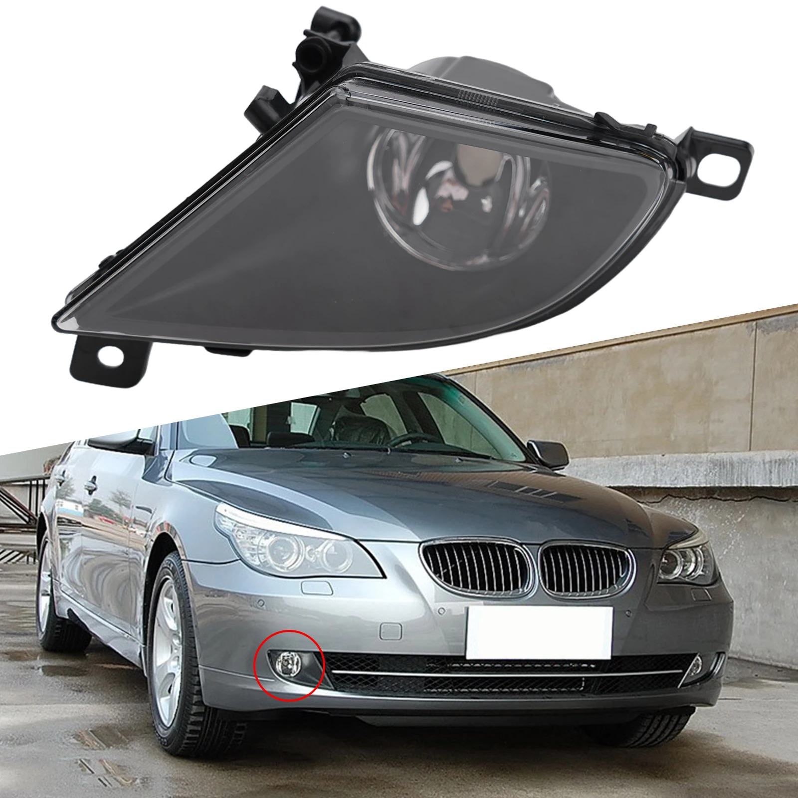 

Противотуманные фары для BMW 535i 528i 550i GT (E60 E61), лампы для бампера, простой дизайн и простота использования, подходит для моделей 2008 2009 2010