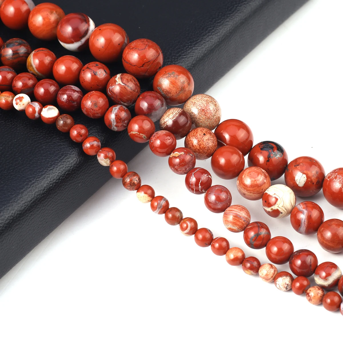

4/6/8mm Natural Stone Beads Loose Round Red Bead for Jewelry Making Women Fashion Bracelet Necklace Accessories