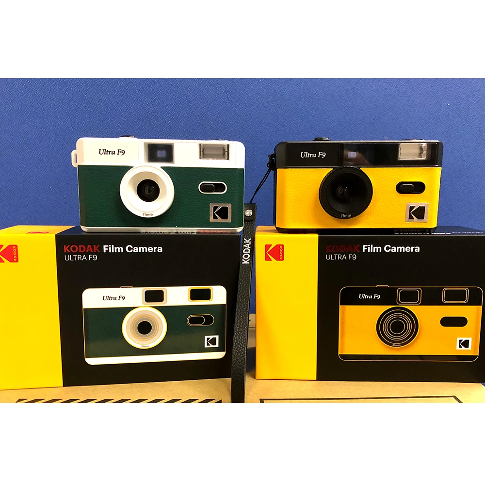 Kodak Ultra F9 F9S Classic Cameras 35mm Reusable Film Camera UltraMax 400 Film Travel Vacation Essential Yellow/Night Green