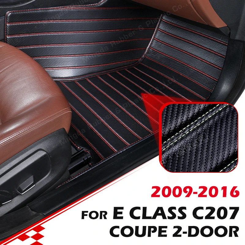 

Коврики из углеродного волокна для Mercedes Benz E Class Coupe C207 2-дверные 2009-2016 15 14 13 12 футов, коврик, аксессуары для интерьера автомобиля