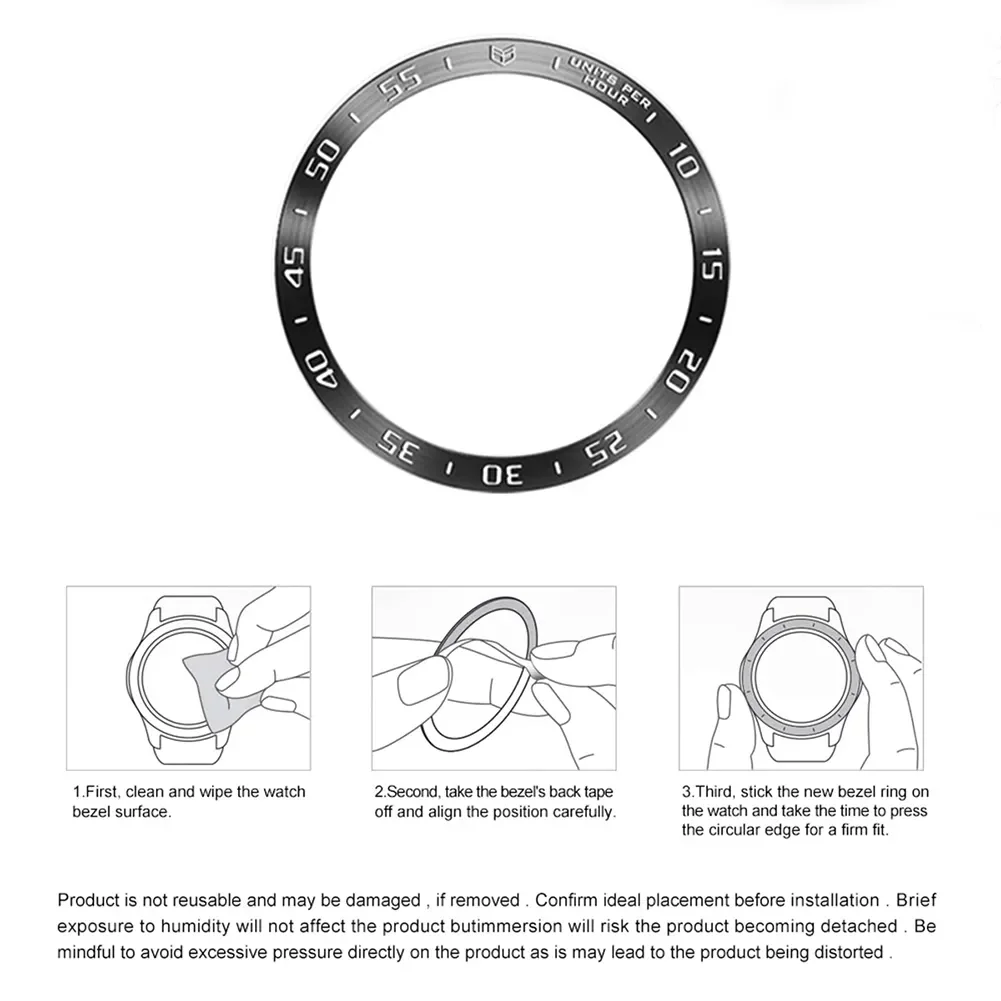 Sleek Metal Time/Speed Scale Bezel Frame Protective Ring