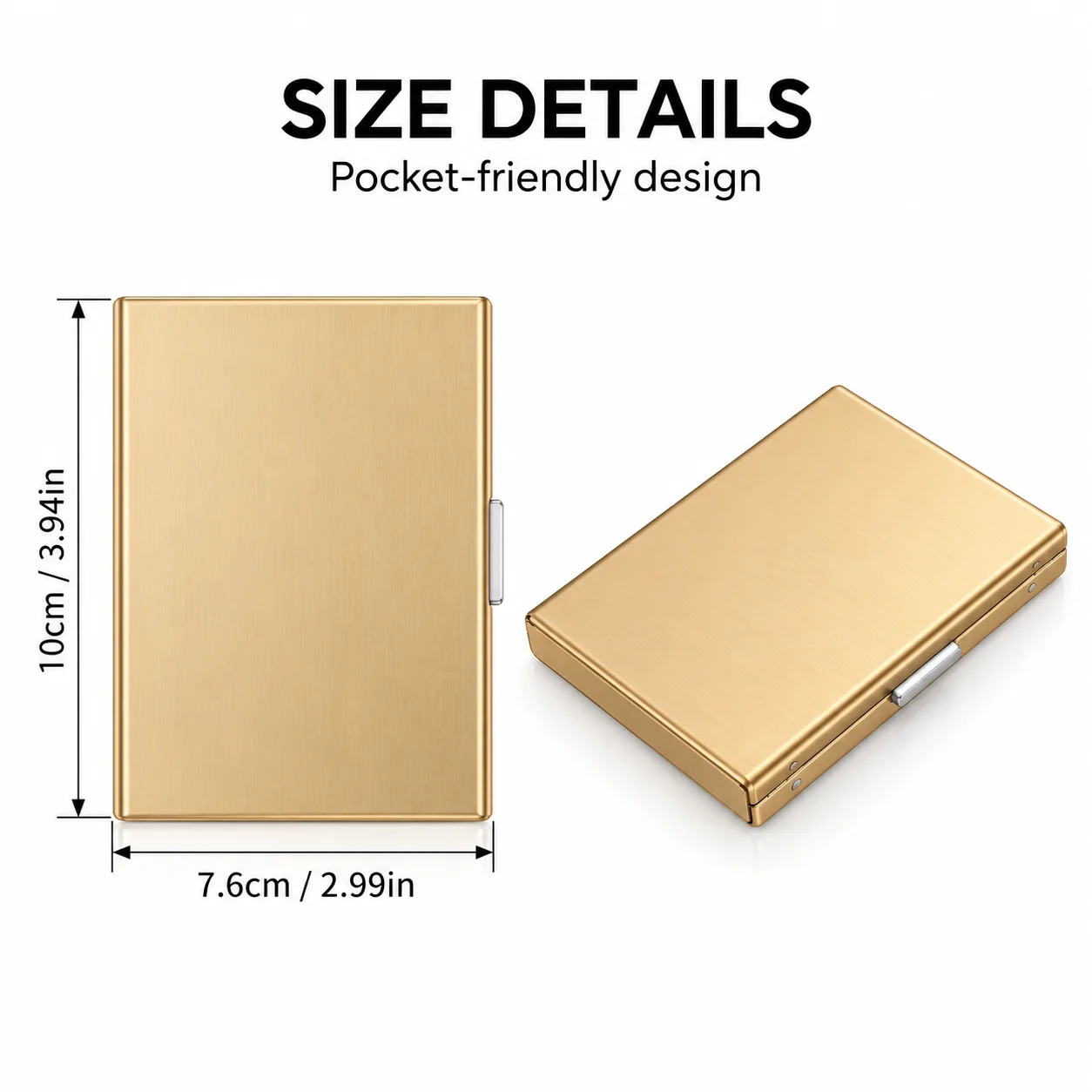 Sleek Stainless Steel RFID-Blocking Credit Card Holder – 10-Slot Slim Metal Wallet