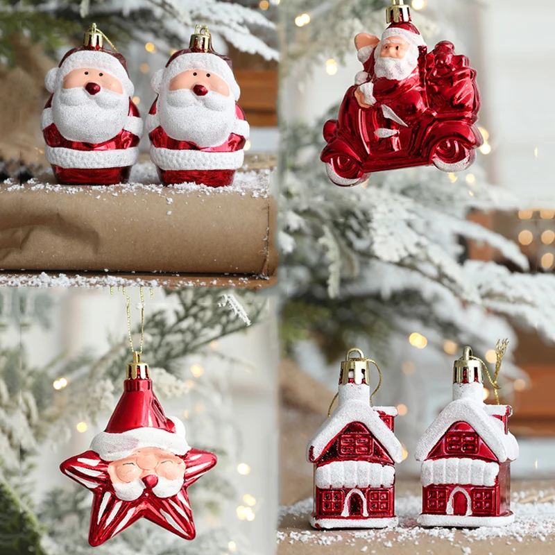 Christmas Red Lollipop Candy Cane Pendant Xmas Tree Hanging Ball Ornaments Christmas Decor for Home New Year Gif 2pcs/set christmas decorations