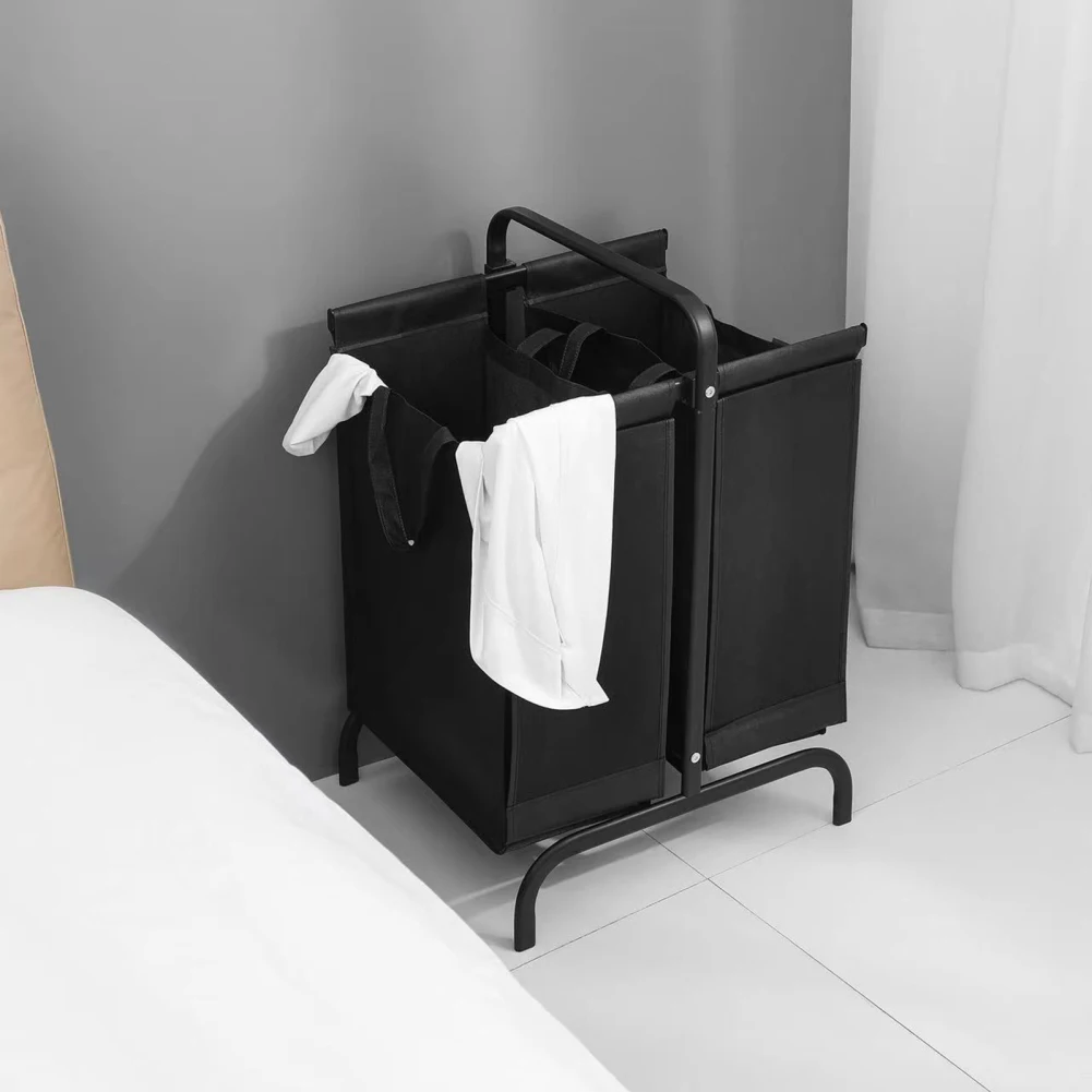 

2 Tier Laundry Hamper Double Laundry Hamper 110L Large Oxford Clothes Basket Sorter With Lid Sorting Cards For Laundry Room